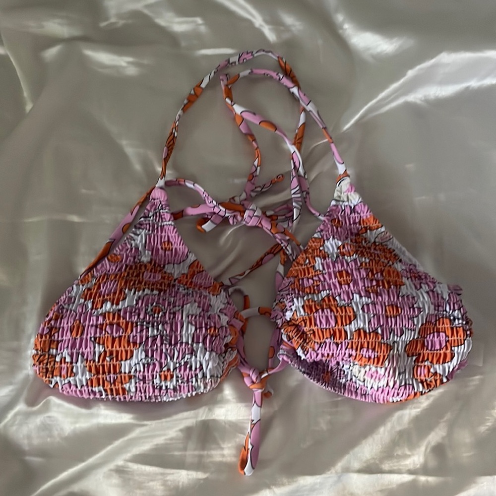 Floral bikini top